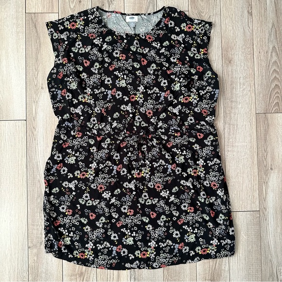 Old Navy Black Floral Sleeveless Dress - Picture 1 of 5